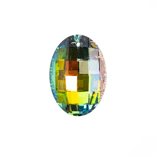 Crystal Lane Faceted Oval 27x37mm Multi Color