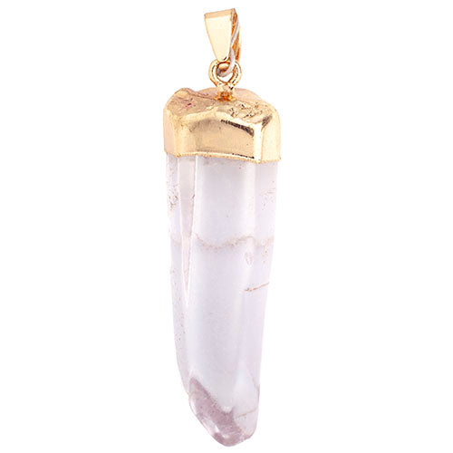 Semi-Precious Pendant Mineral Stone apx 40mm Crystal