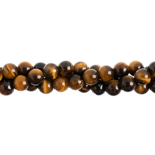 Semi-Precious 8in 6mm Tiger Eye Natural