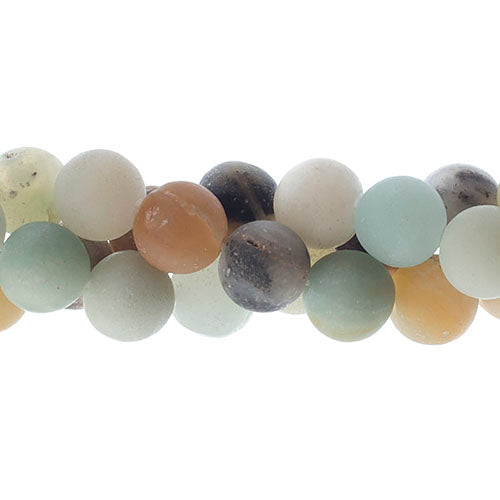 Semi-Precious Amazonite Natural Matt 8mm 7in str Round