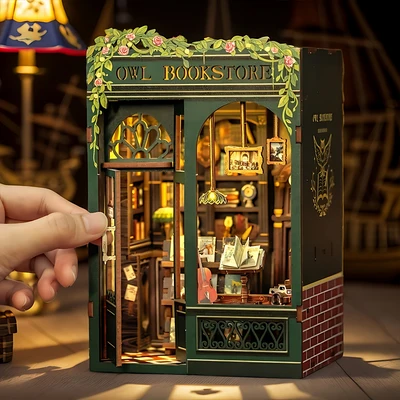 CUTEBEE DIY Book Nook Kit  Owl Bookstore
