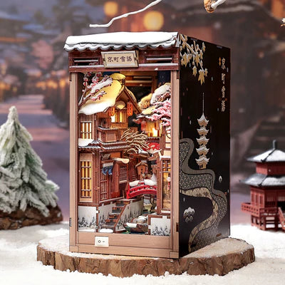 CUTEBEE DIY Book Nook Kit  Kyoto Snow Whisper
