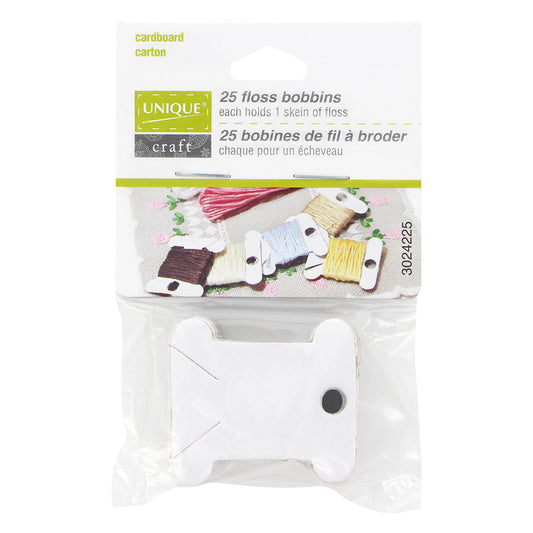 UNIQUE CRAFT Floss Bobbins-Cardboard - 25 pcs