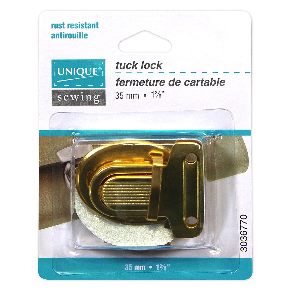 UNIQUE SEWING Tuck Lock Clasp - 35mm (13⁄8″) - Gold