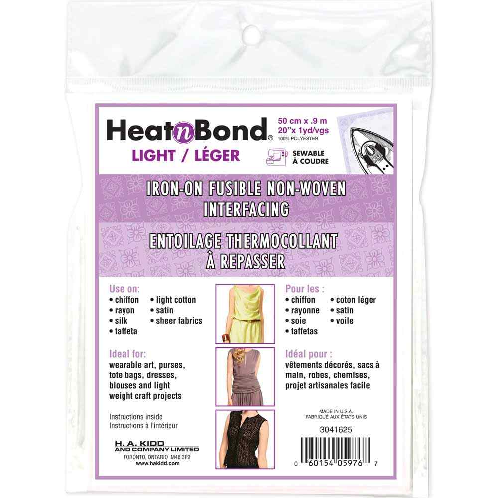 HEATNBOND Non-Woven Light Weight Fusible Interfacing - 50cm x 0.9m / 20″ x 1 yd