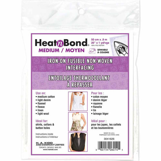 HEATNBOND Non-Woven Medium Weight Fusible Interfacing - 50cm x .9m / 20″ x 1 yd