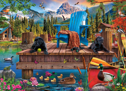 WEEKEND RETREAT - DOGS ON THE DOCK 1000PC