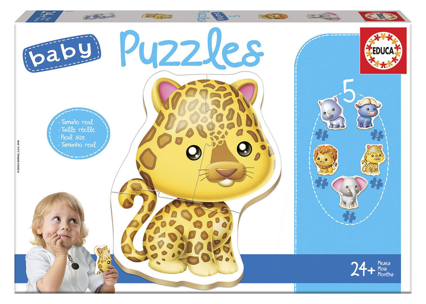 5 Baby Puzzles - Wild Animals Refresh