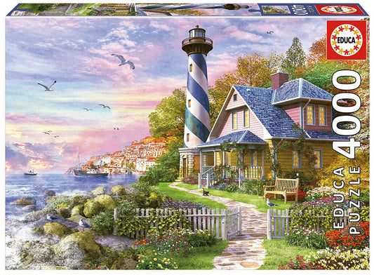 4000 pieces puzzle - Lighthouse at Rock Bay