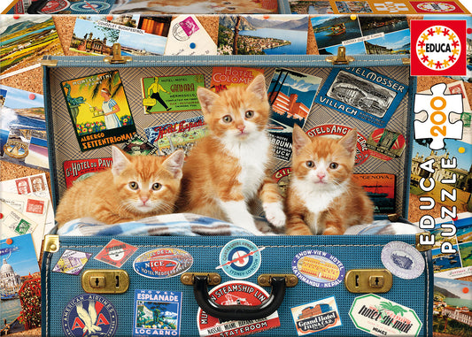 200 pieces puzzle - Travelling Kittens