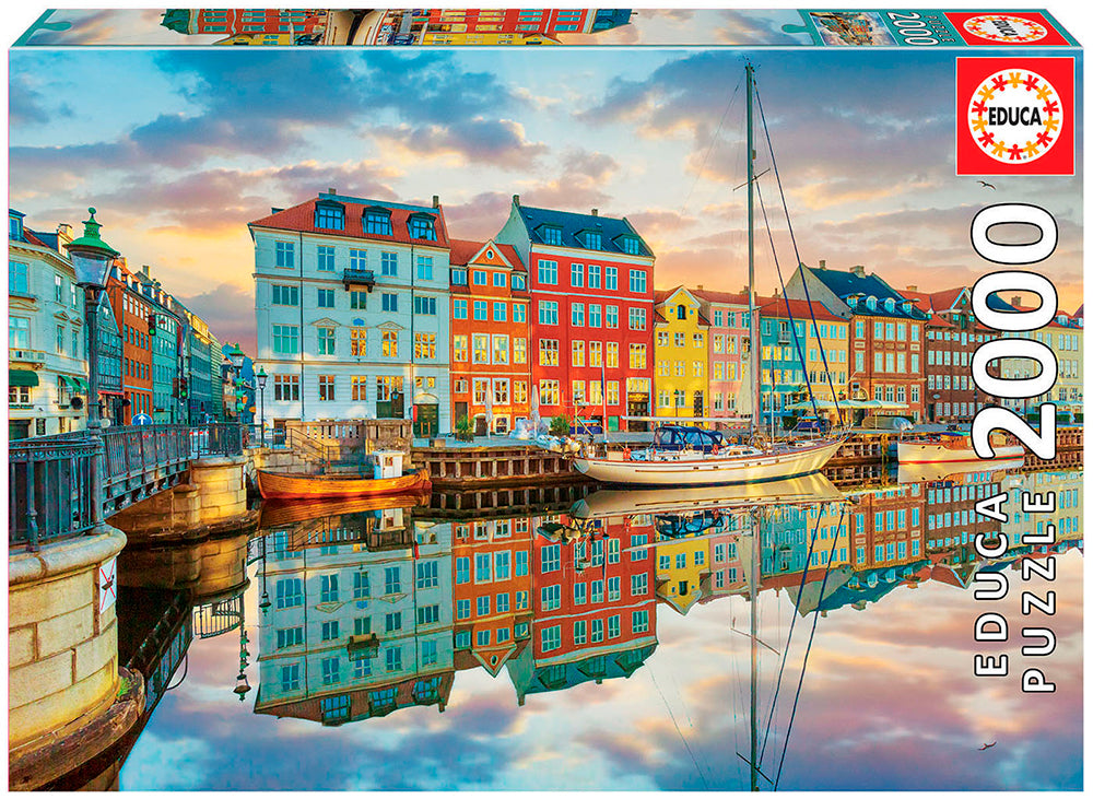 2000 pieces puzzle - Sunset at Copenhagen Harbour