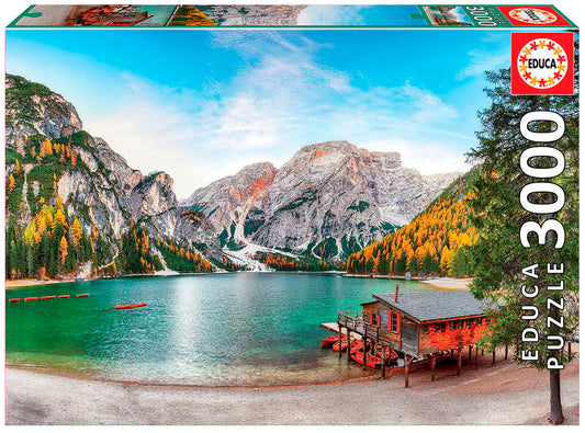 3000 pieces puzzle - Braies lake at autumn