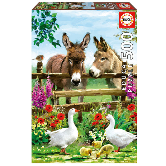 500 pieces puzzle - Donkeys