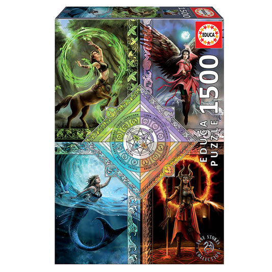 1500 pieces puzzle - Elemental Magic Star Chart, Anne Stokes