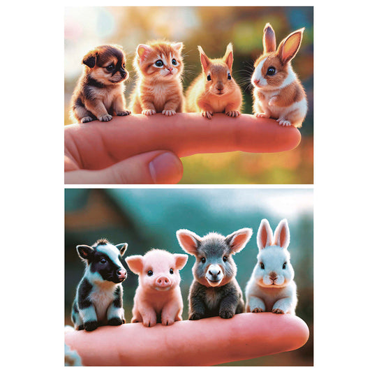 2x20 pieces puzzles - Baby Animals