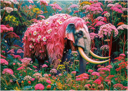 1000 pieces puzzle - Floral Elephant