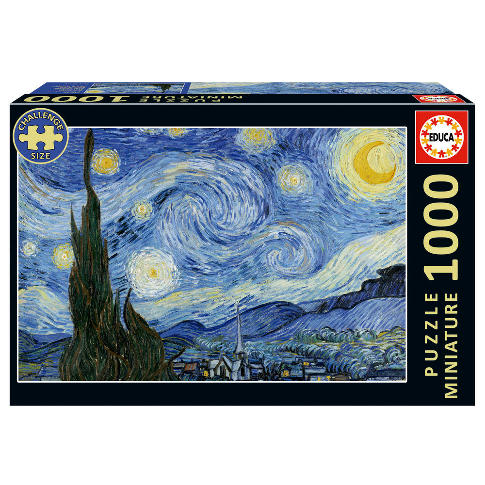 1000 pieces puzzle miniature - The Starry Night, Vincent Van Gogh