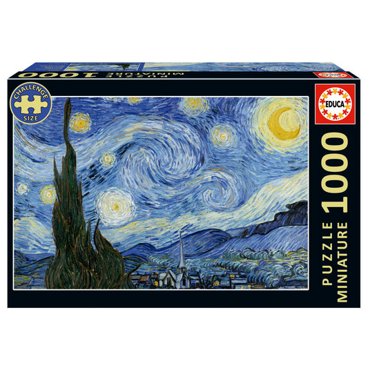 1000 pieces puzzle miniature - The Starry Night, Vincent Van Gogh