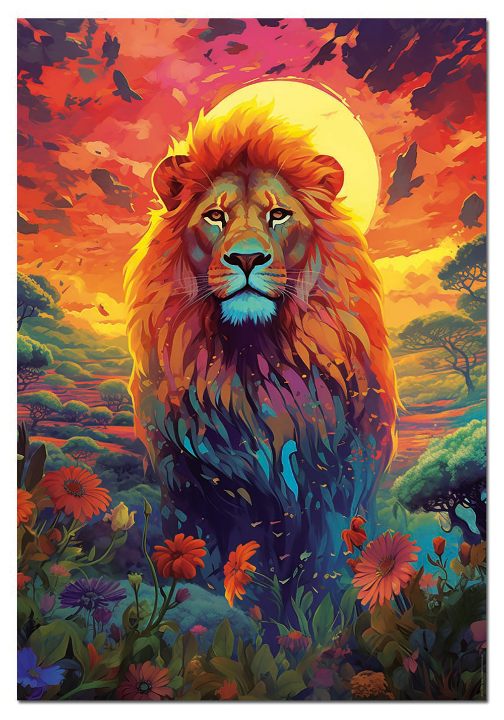 500 pieces puzzle - Majestic Lion Stare