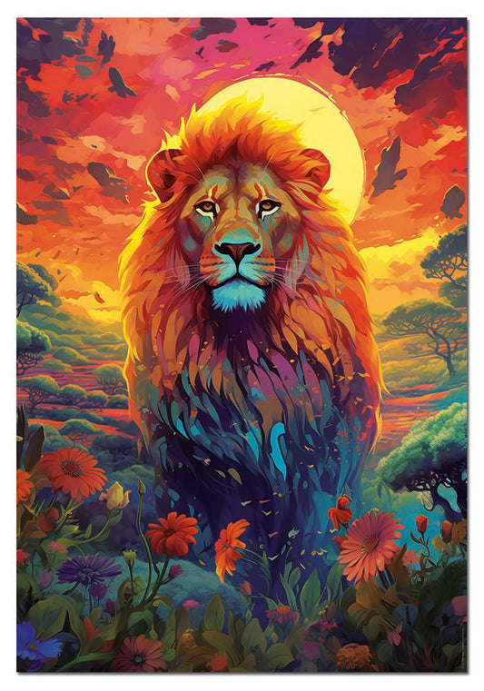 500 pieces puzzle - Majestic Lion Stare