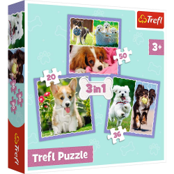 PUZZLE - 3in1 - LOVELY DOGS - 20/36/50pcs