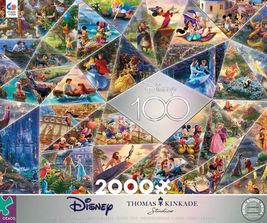THOMAS KINKADE DISNEY 100 - COLLAGE - 2000 PIECE PUZZLE