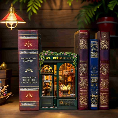 CUTEBEE DIY Book Nook Kit  Owl Bookstore