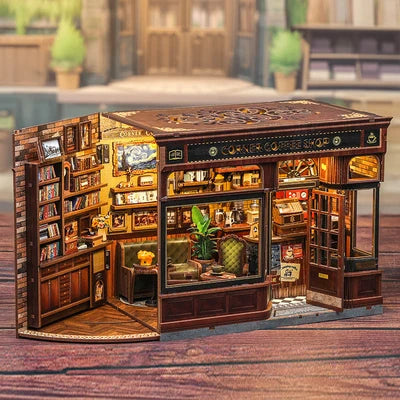 CUTEBEE DIY Dollhouse Kit CORNER COFFEE SHOP