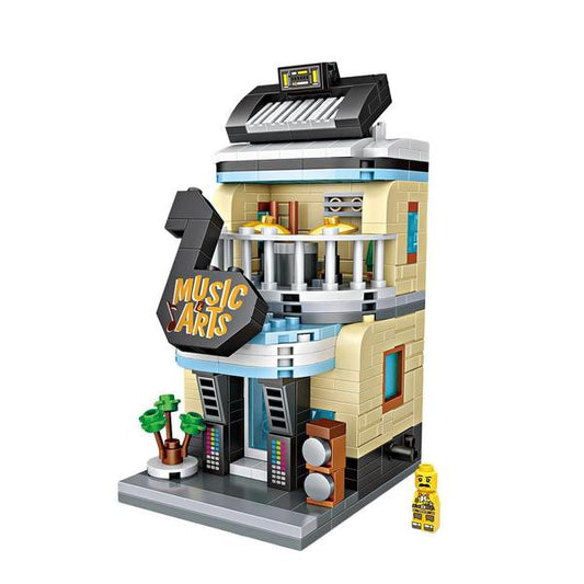 LOZ 1623 Music Arts Mini Block Building Bricks Set Mini Street