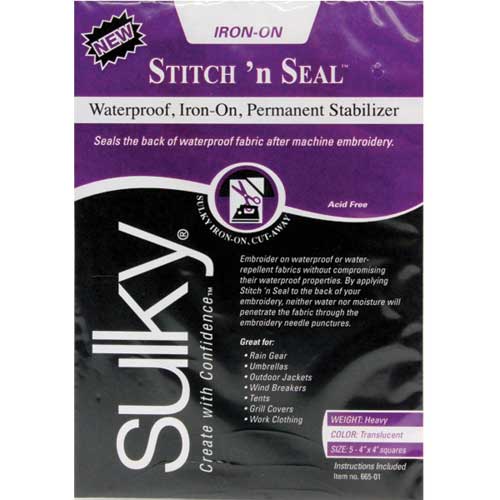 SULKY Stitch 'n Seal - 10 x 10cm (4″ x 4″) - 5 sheets