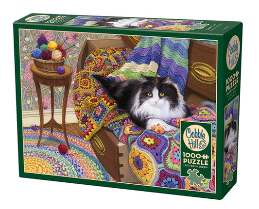 1000pc Puzzle Cobble Hill Comfy Cat