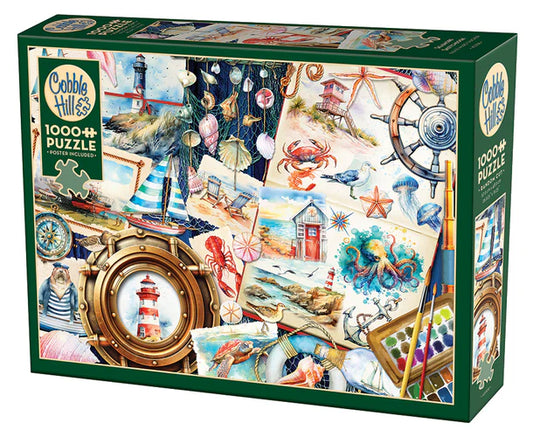 Cobble Hill Seashore Sketchbook 1000pc Puzzle