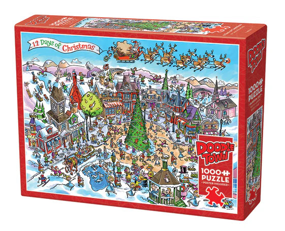 1000Pc Puzzle DoodleTown: 12 Days of Christmas