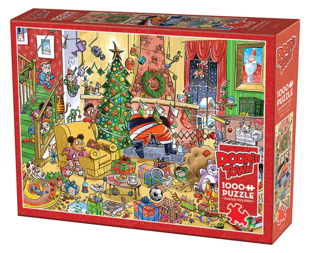 1000Pc Puzzle DoodleTown: Catching Santa