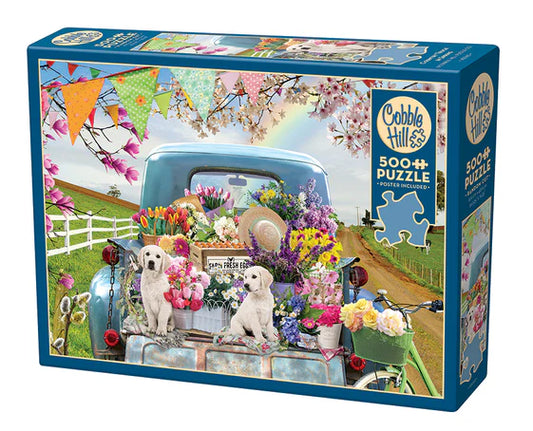 500pc Puzzle Cobble Hill Country Truck in Spring