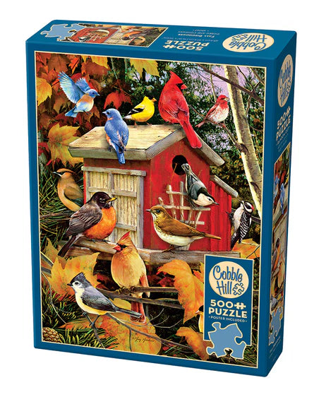 500pc Puzzle Cobble Hill Country Fall Birdhouse