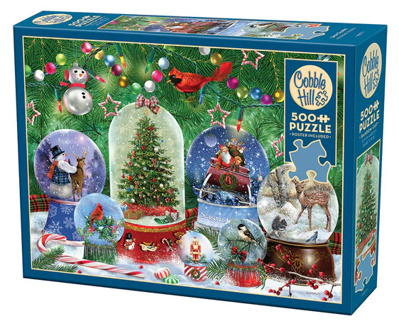 500pc Puzzle Cobble Hill Crossing Snow Globes