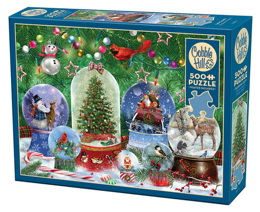 500pc Puzzle Cobble Hill Crossing Snow Globes