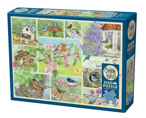 500pc Puzzle Cobble Hill Garden Birds in Spring