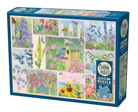 500pc Puzzle Cobble Hill Garden Birds in Summer