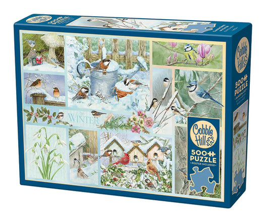 500pc Puzzle Cobble Hill Garden Birds in Winter