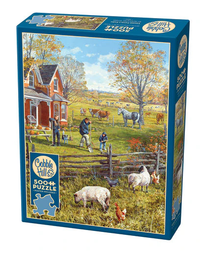 500pc Puzzle Cobble Hill Young Family Farm