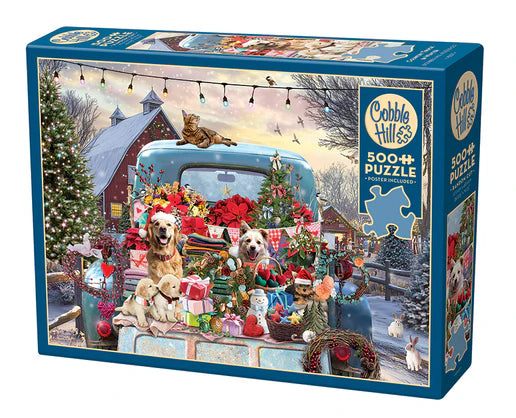 500pc Puzzle Cobble Hill Country Truck in Winter