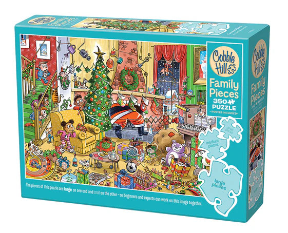 Cobble Hill  350pc Family Puzzle - Catching Santa
