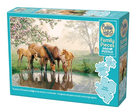 Cobble Hill  350pc Family Puzzle - Horse Family