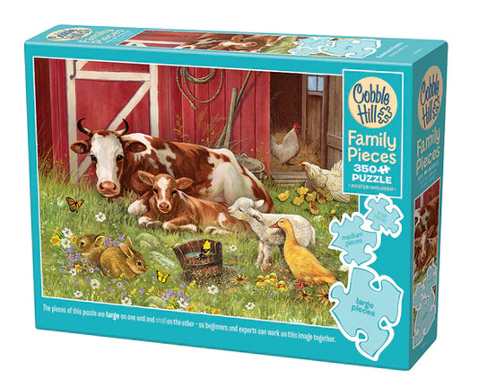 Cobble Hill  350pc Family Puzzle - Barnyard Babies