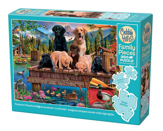 Cobble Hill  350pc Family Puzzle - Pups and Ducks