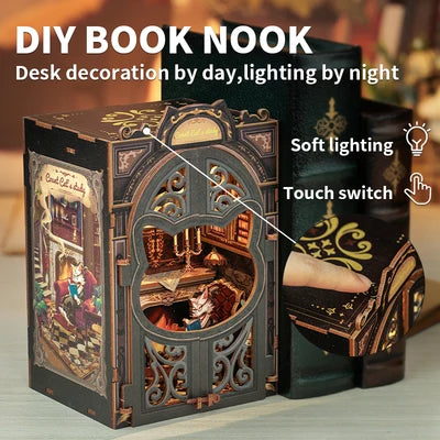 CUTEBEE DIY Book Nook Kit Count Cat's Study