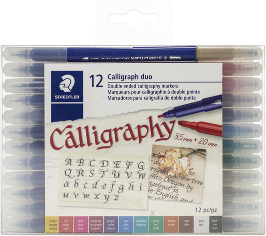 Staedtler Double Ended Calligraphy Markers 12/Pkg-