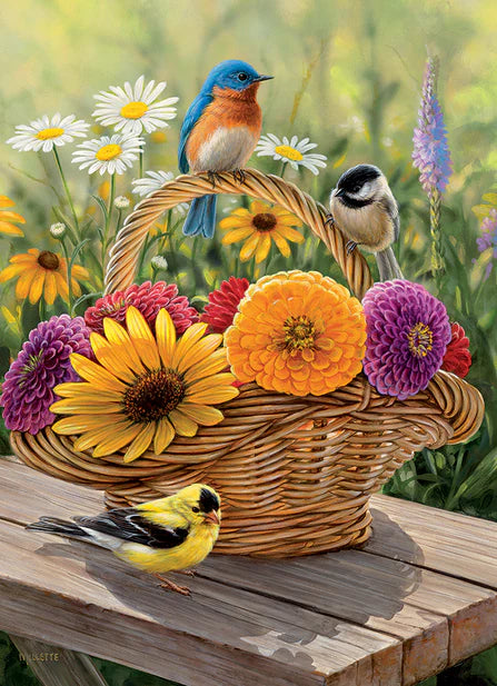 Cobble Hill Bluebird and Bouquet (tray) 35 Piece Tray